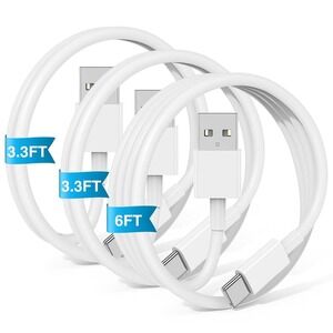Car Carplay Cable for iPhone 17 16 15 Pro Plus Pro Max Air，3-Pack-White